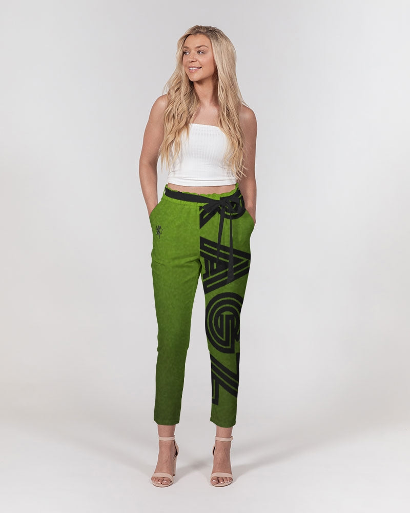 Green Machine Women's Belted Tapered Pants