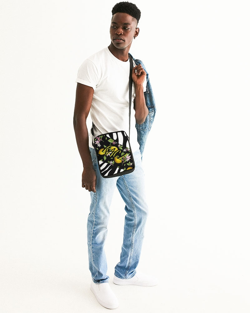 Lemon Flowers Messenger Pouch