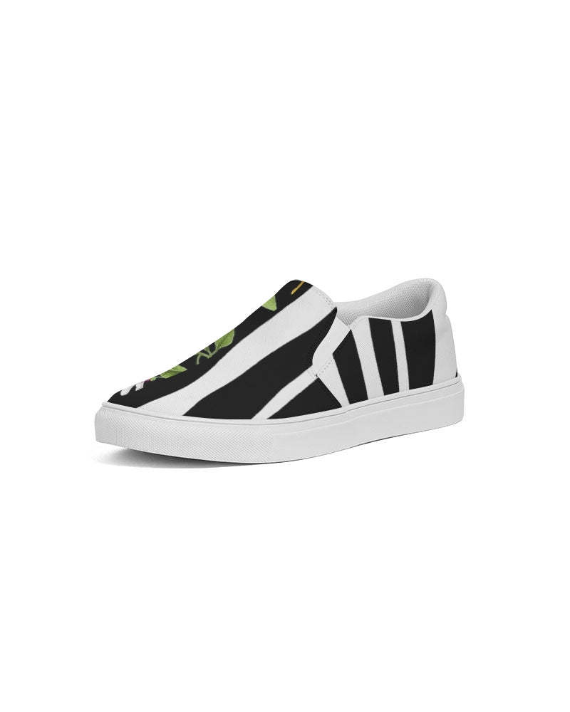 Lemon Flowers Men's Slip-On Canvas Shoe