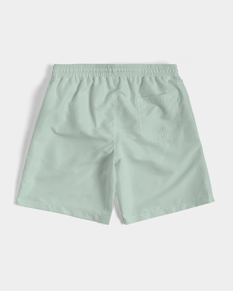 Light Mint Green Solid Men's Swim Trunk
