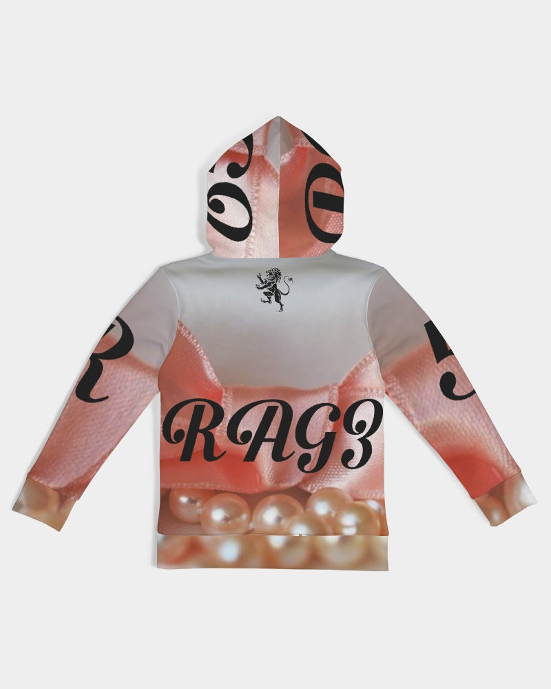 pink bow-pearls1 Kids Hoodie
