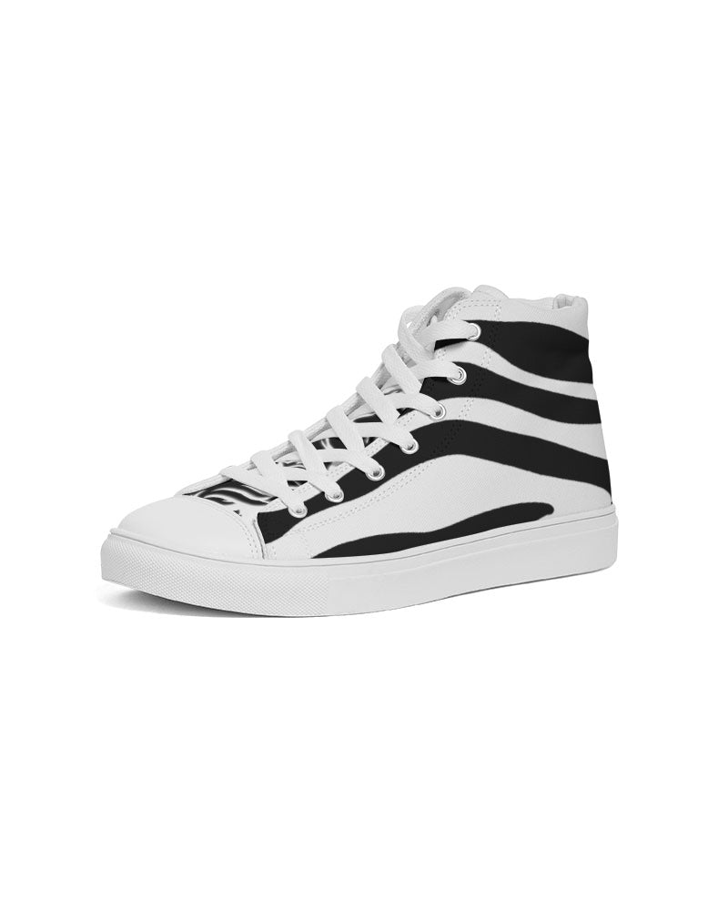 Lemon Flowers Women's Hightop Canvas Shoe