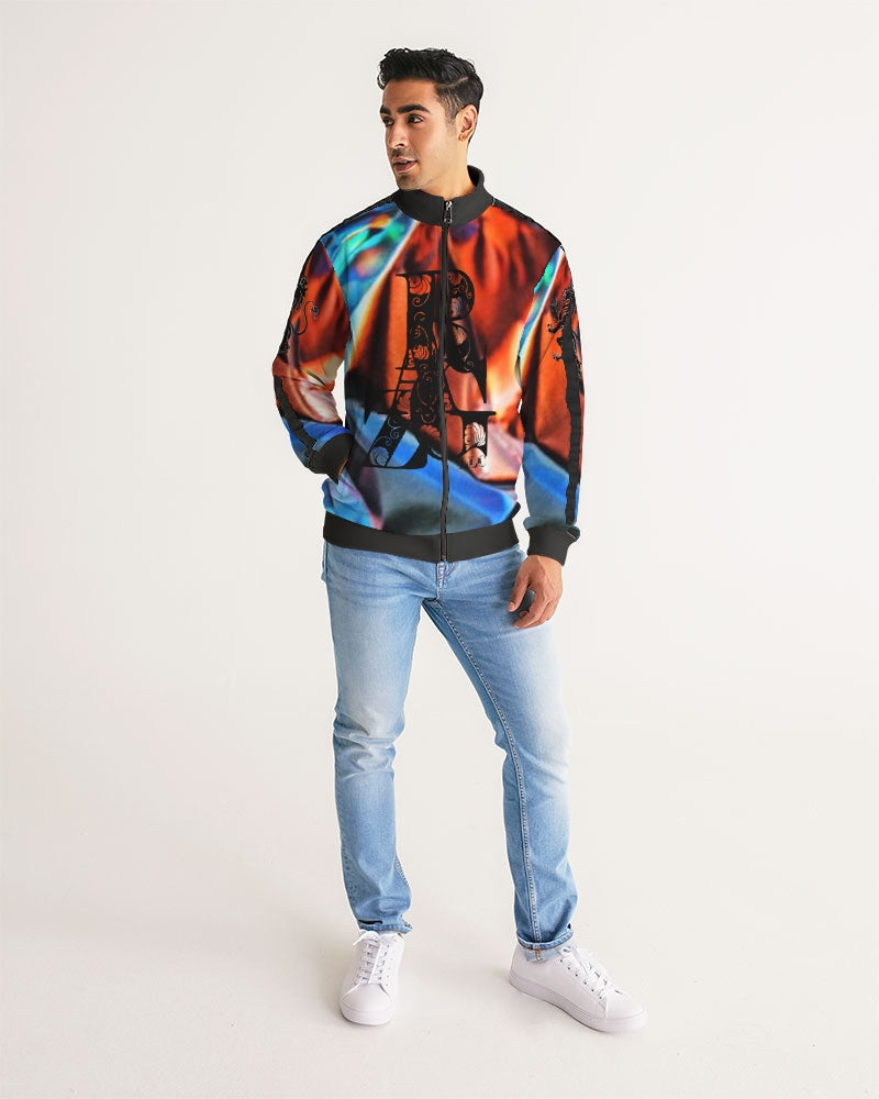 JAZZ1 Men's Stripe-Sleeve Track Jacket