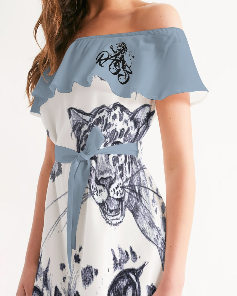 Jaguar Collection Women's Off-Shoulder Dress