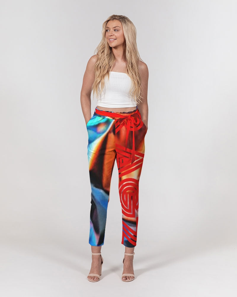JAZZ1 Women's Belted Tapered Pants