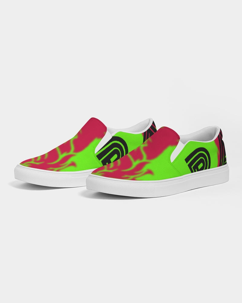 Neon Green Women's Slip-On Canvas Shoe