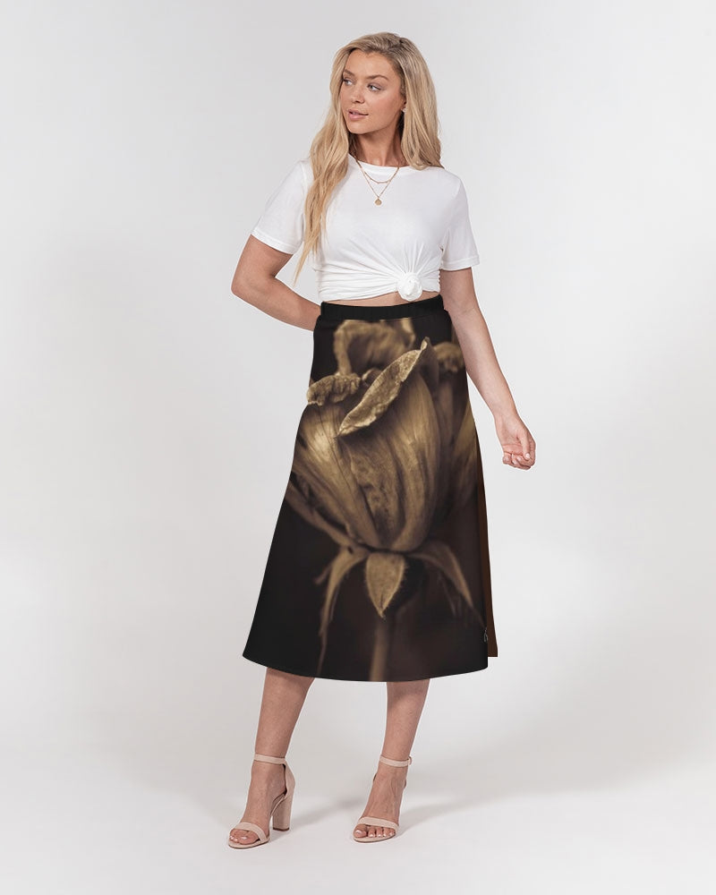 Beauty in darkness Women's A-Line Midi Skirt