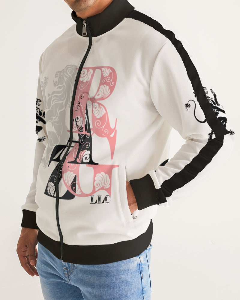 Pink Men's Stripe-Sleeve Track Jacket