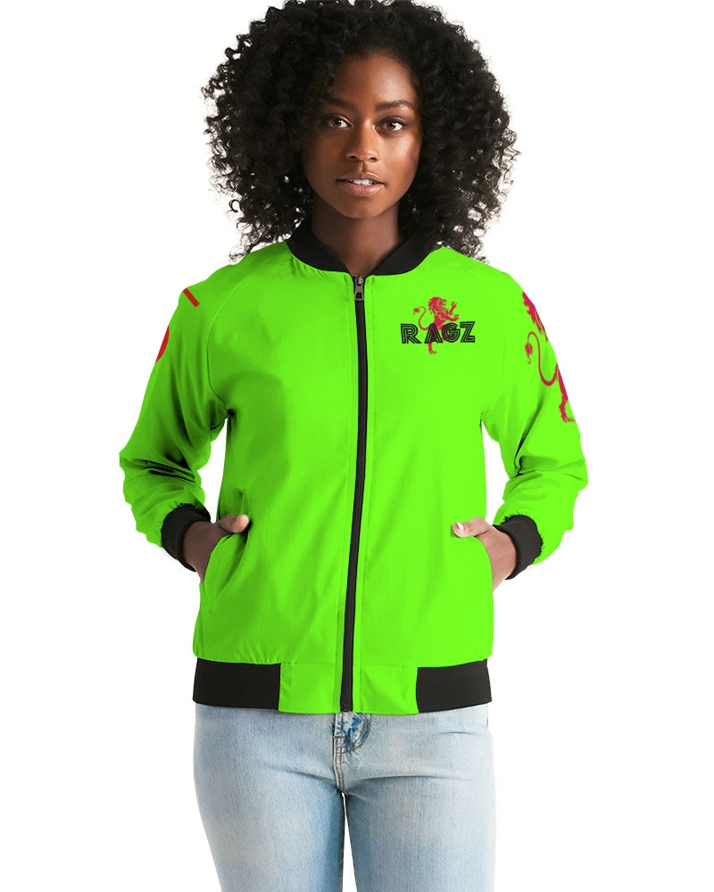 Neon Green Women's Bomber Jacket