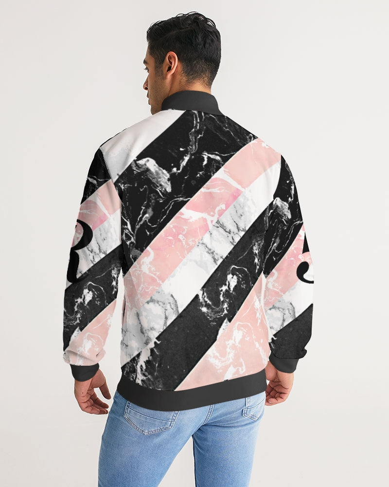 Marble Men's Stripe-Sleeve Track Jacket