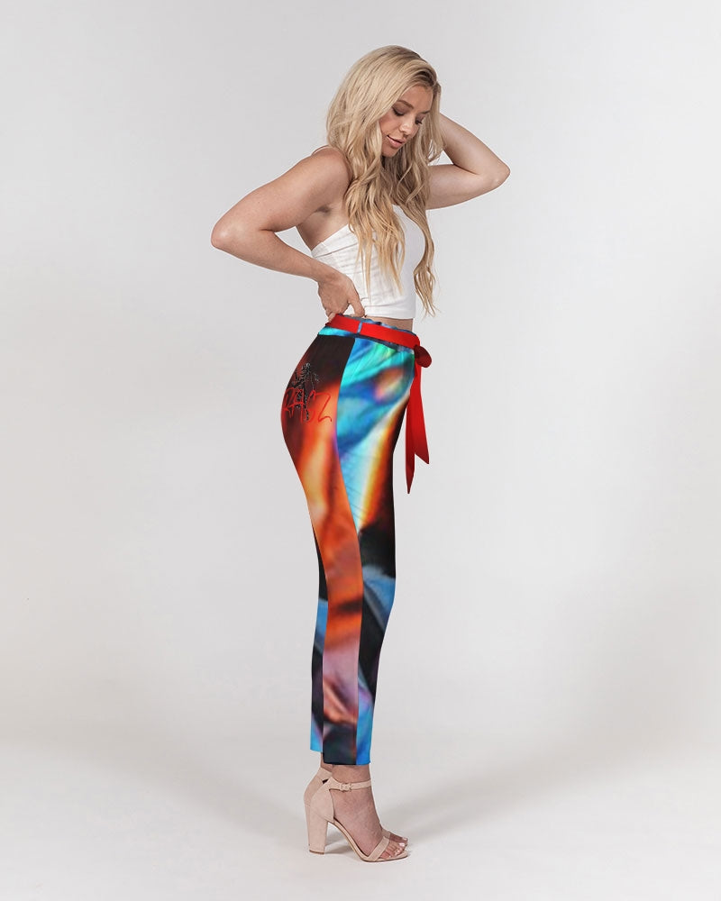 JAZZ1 Women's Belted Tapered Pants