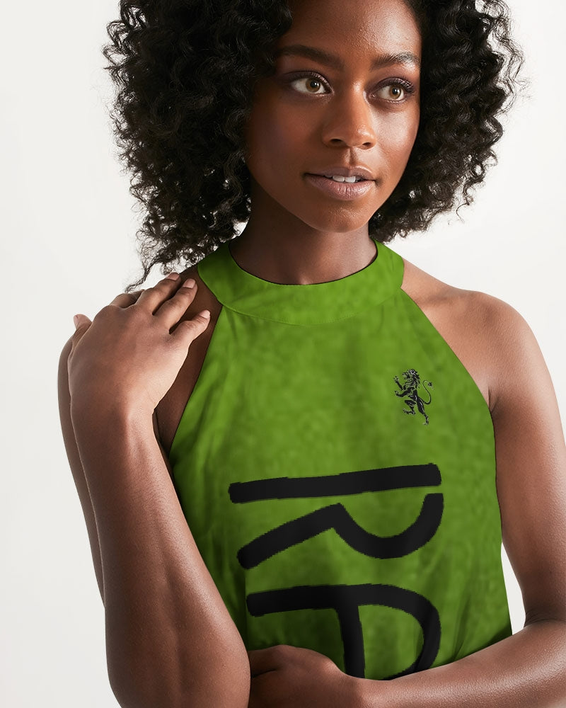 Green Machine Women's Halter Dress