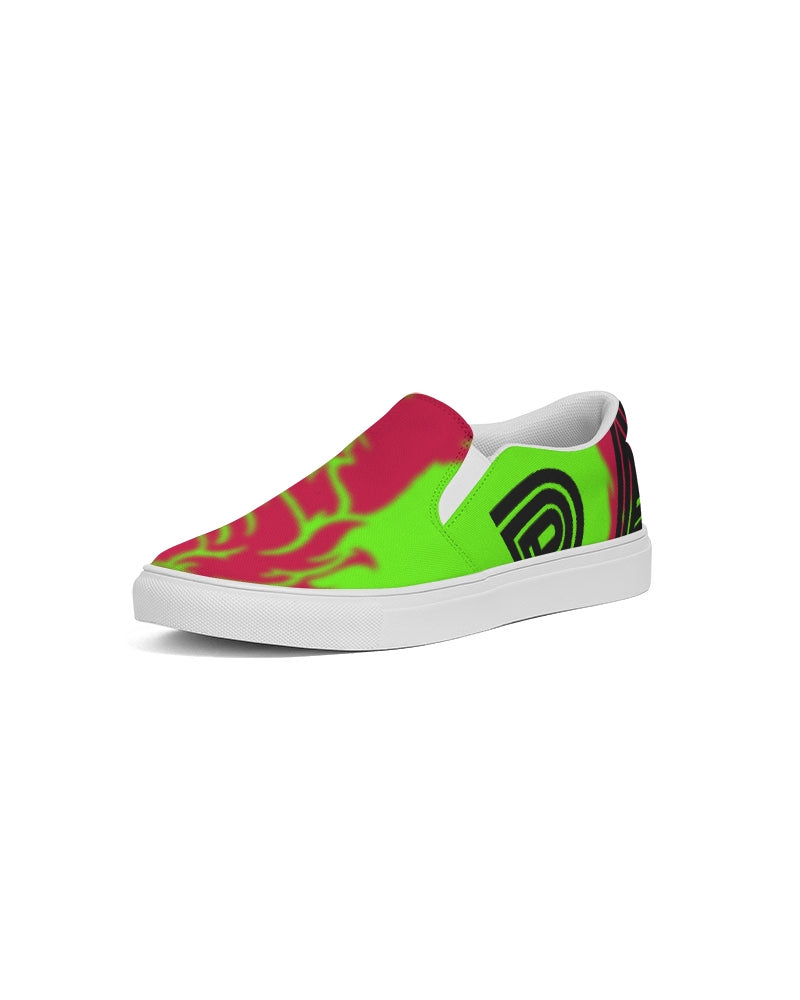 Neon Green Women's Slip-On Canvas Shoe