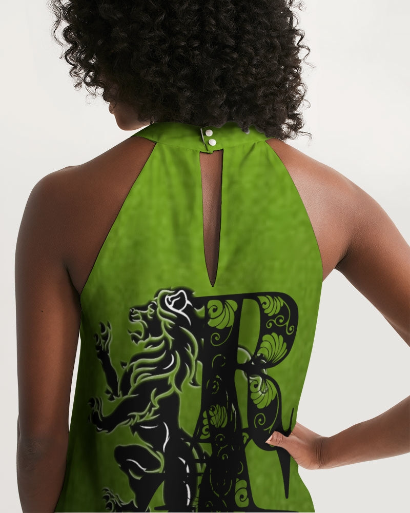 Green Machine Women's Halter Dress