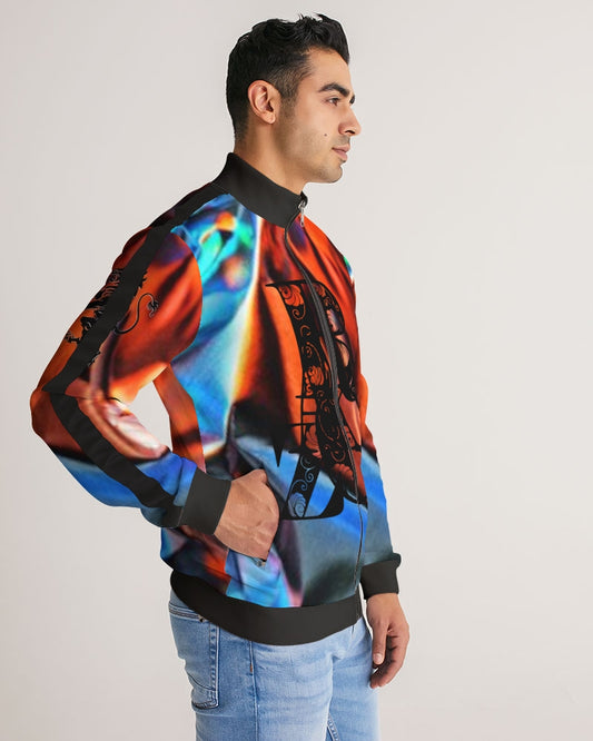 JAZZ1 Men's Stripe-Sleeve Track Jacket