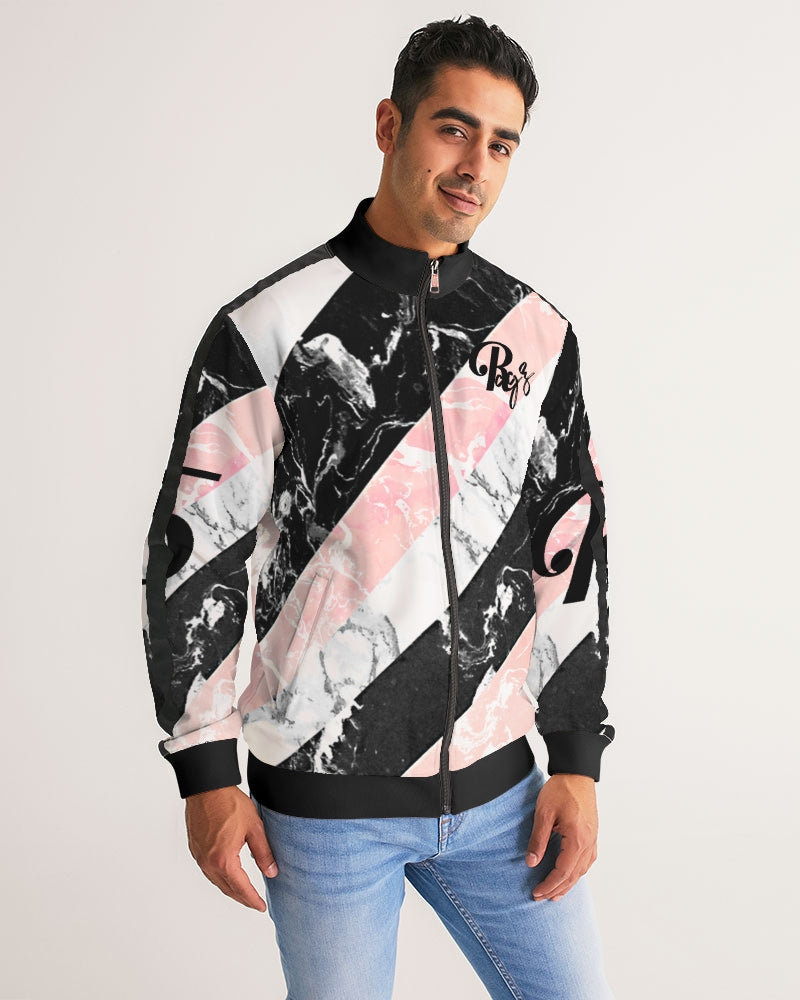 Marble Men's Stripe-Sleeve Track Jacket
