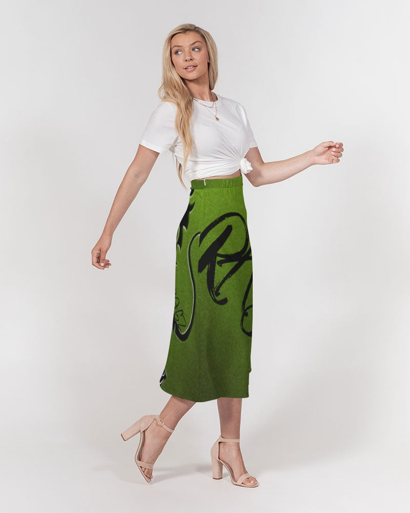 Green Machine Women's A-Line Midi Skirt