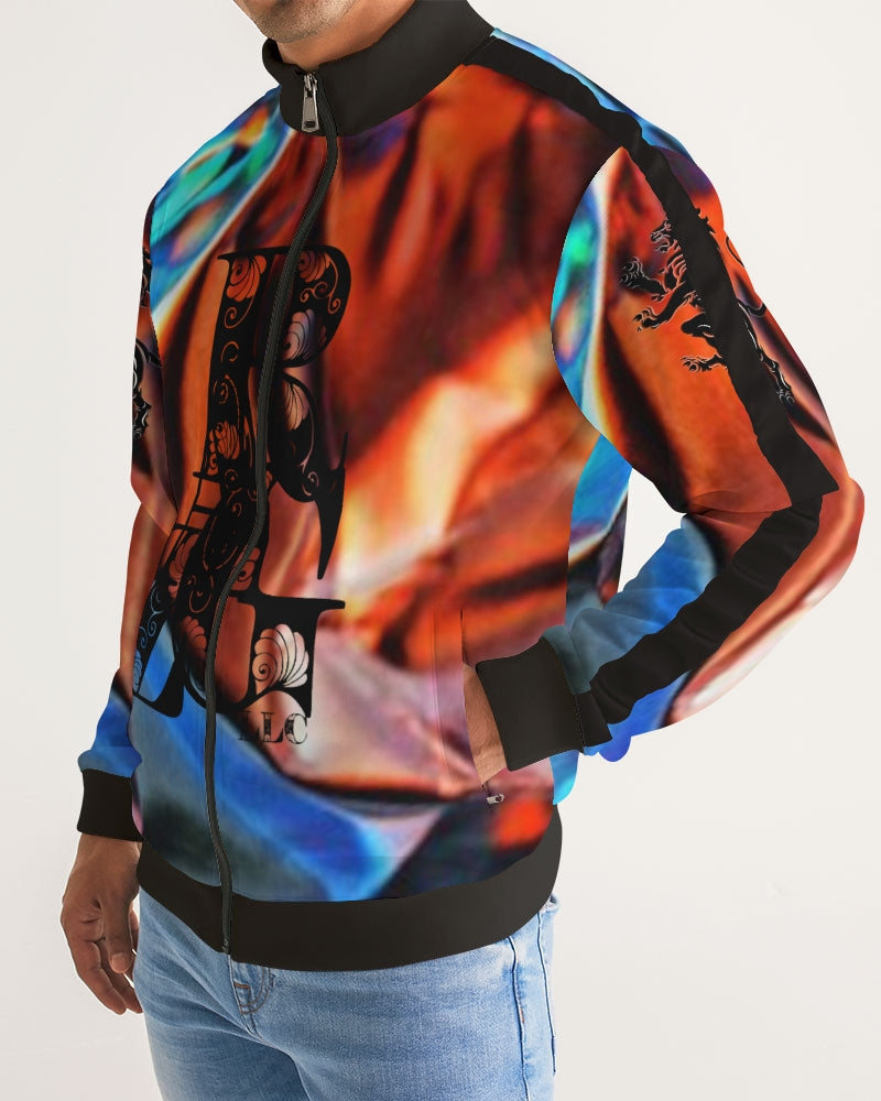 JAZZ1 Men's Stripe-Sleeve Track Jacket