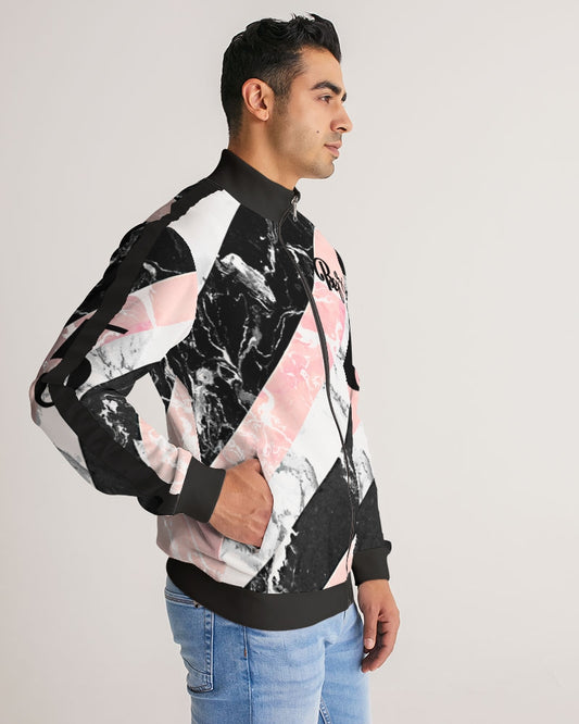 Marble Men's Stripe-Sleeve Track Jacket