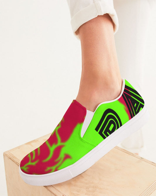 Neon Green Women's Slip-On Canvas Shoe
