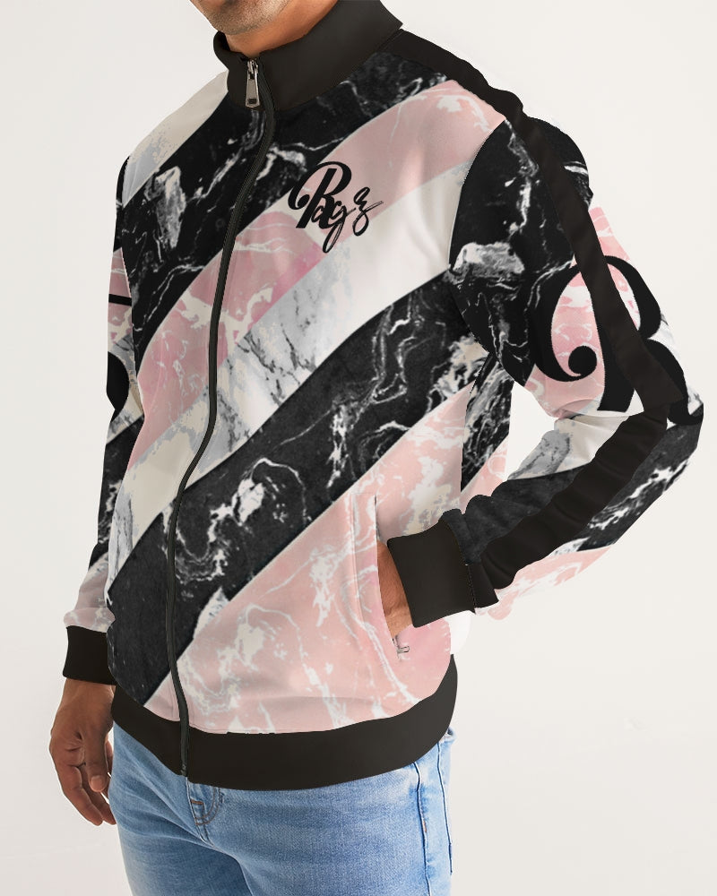 Marble Men's Stripe-Sleeve Track Jacket