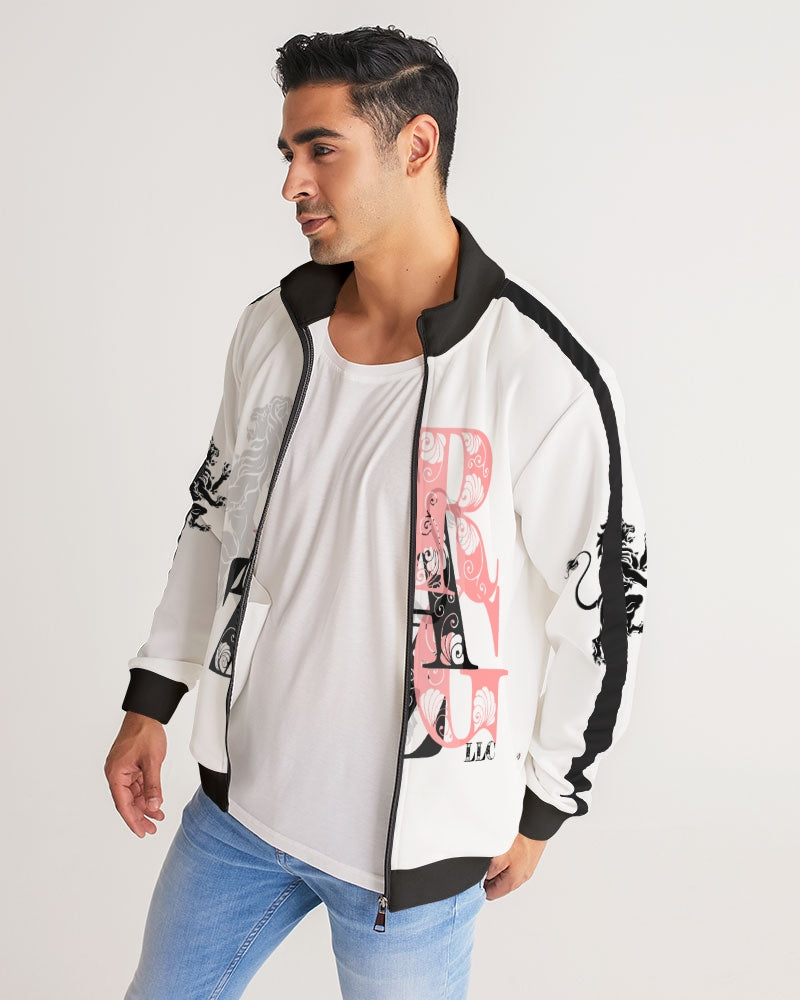 Pink Men's Stripe-Sleeve Track Jacket