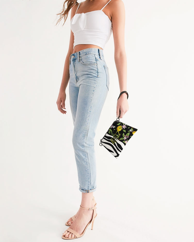 Lemon Flowers Wristlet
