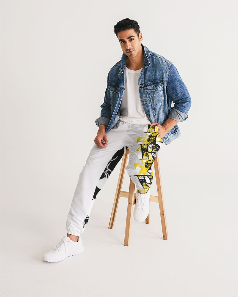 Black N Yellow Men's Track Pants