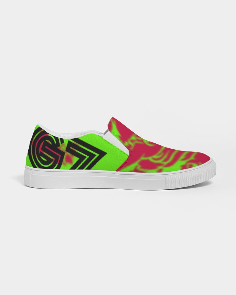 Neon Green Women's Slip-On Canvas Shoe