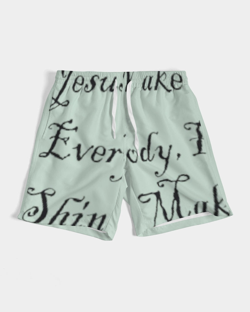 Light Mint Green Solid Men's Swim Trunk