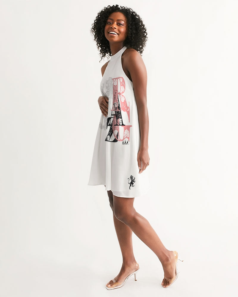 Pink Women's Halter Dress