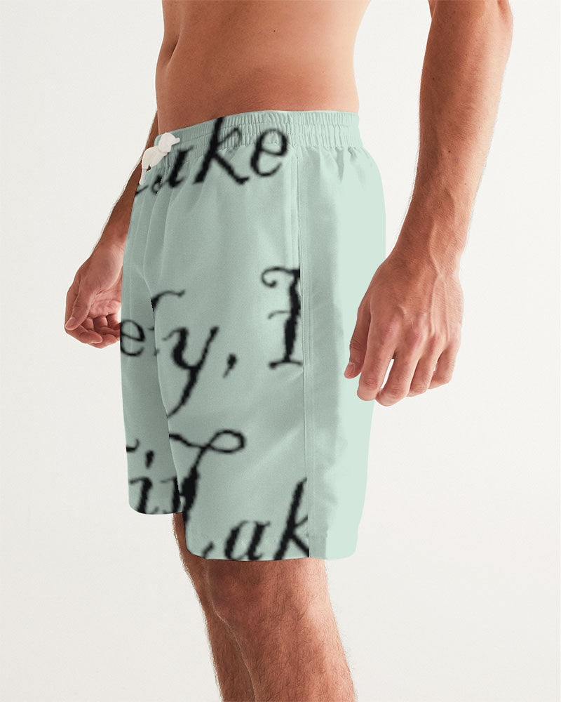 Light Mint Green Solid Men's Swim Trunk