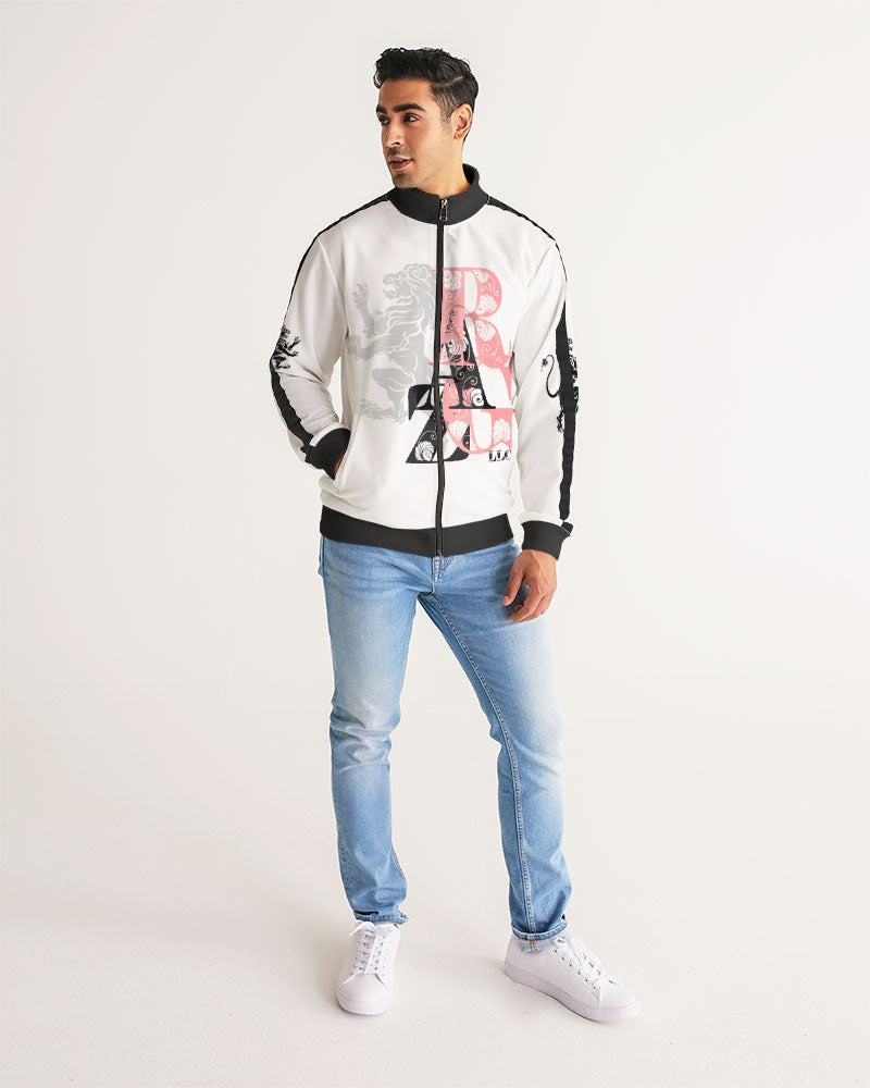 Pink Men's Stripe-Sleeve Track Jacket
