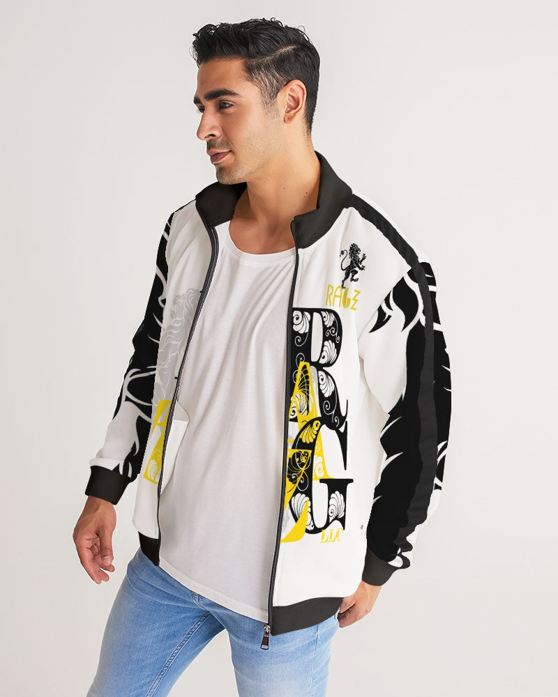 Black N Yellow Men's Stripe-Sleeve Track Jacket