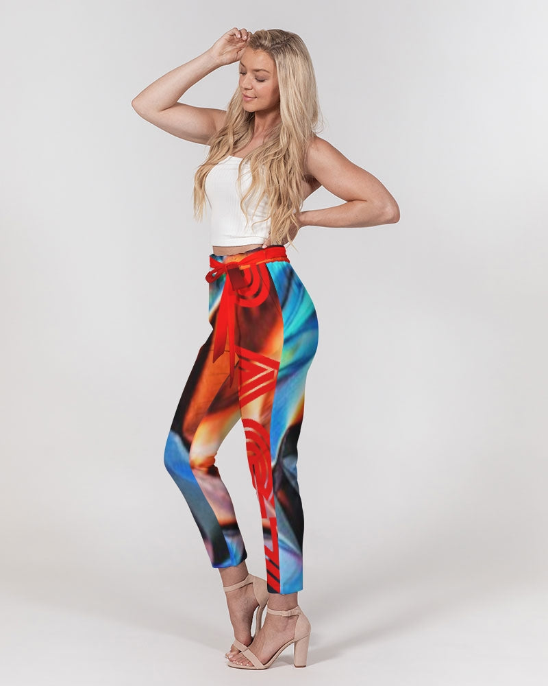 JAZZ1 Women's Belted Tapered Pants