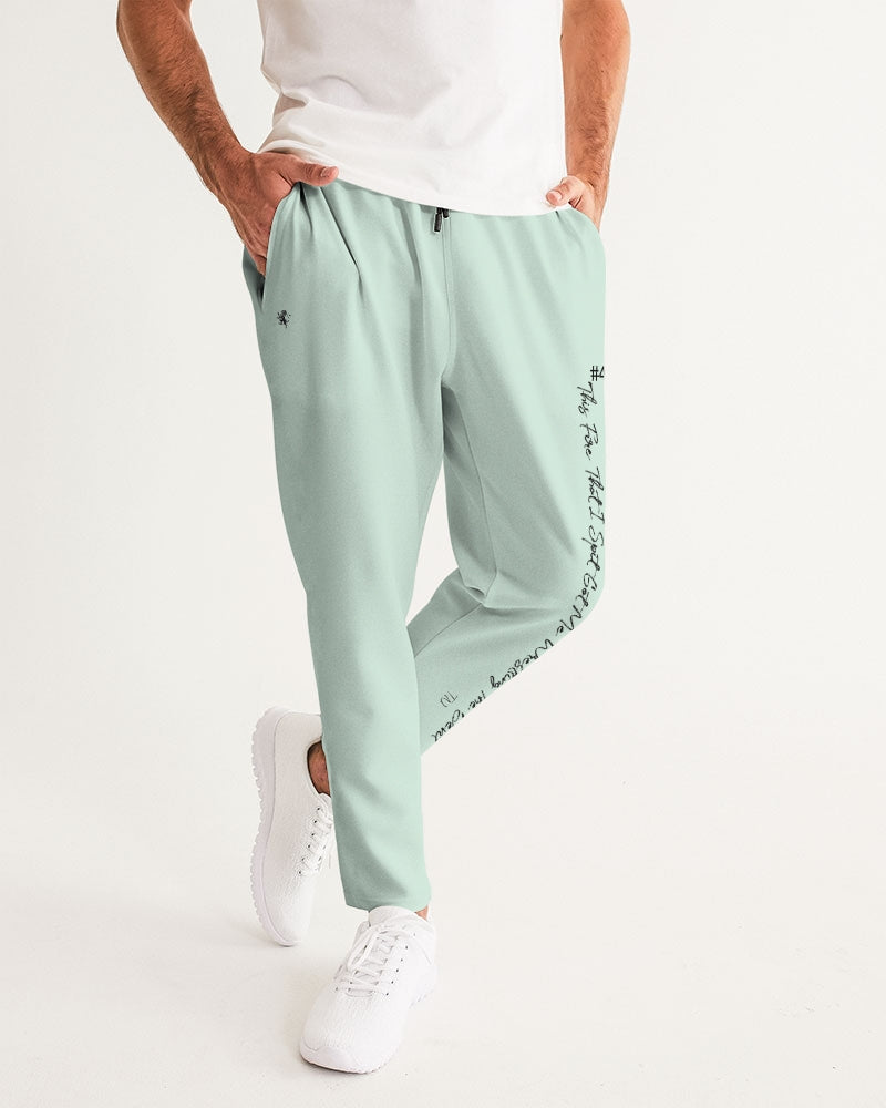 Light Mint Green Solid Men's Joggers