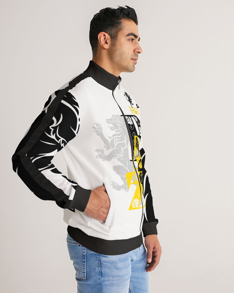 Black N Yellow Men's Stripe-Sleeve Track Jacket