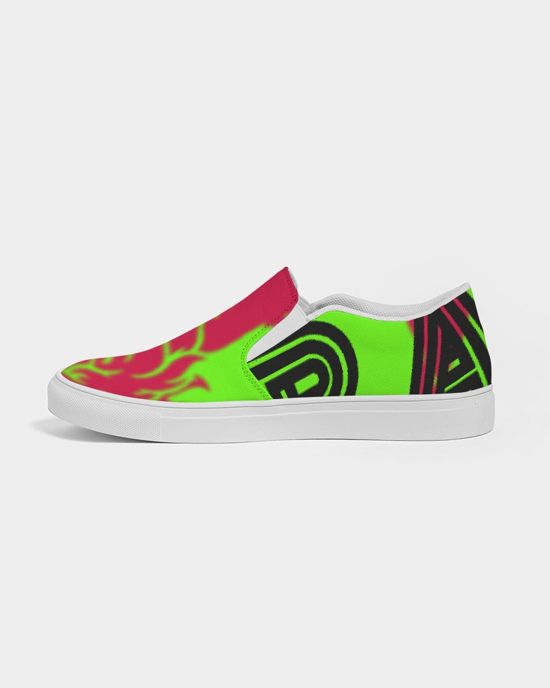 Neon Green Women's Slip-On Canvas Shoe