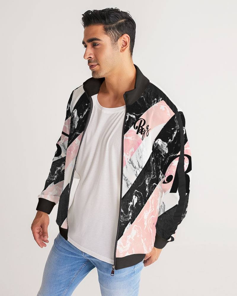 Marble Men's Stripe-Sleeve Track Jacket