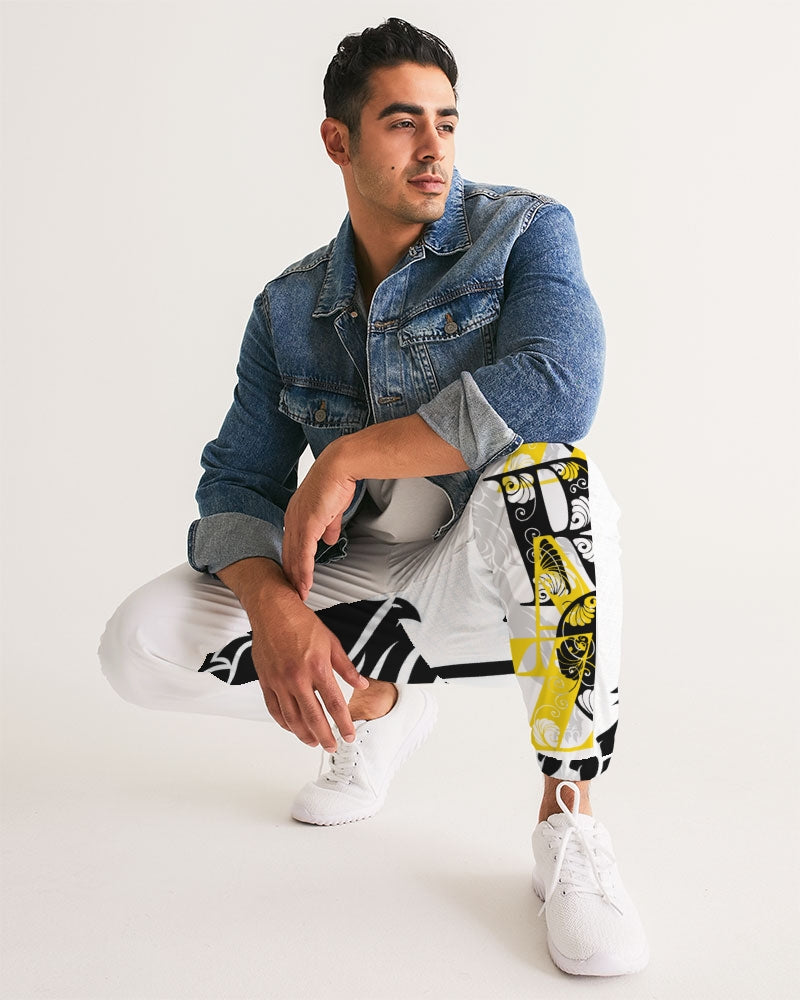 Black N Yellow Men's Track Pants