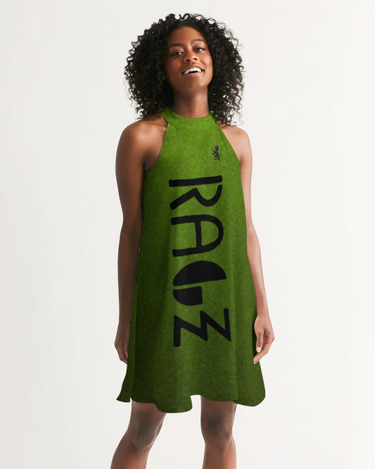 Green Machine Women's Halter Dress