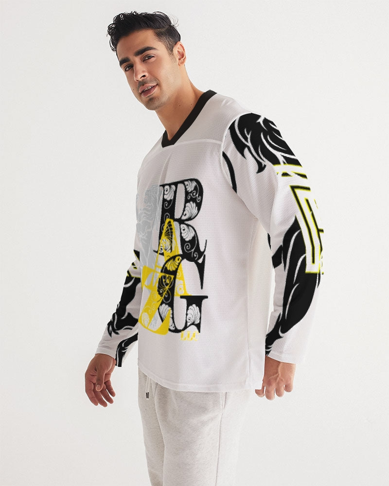 Black N Yellow Men's Long Sleeve Sports Jersey