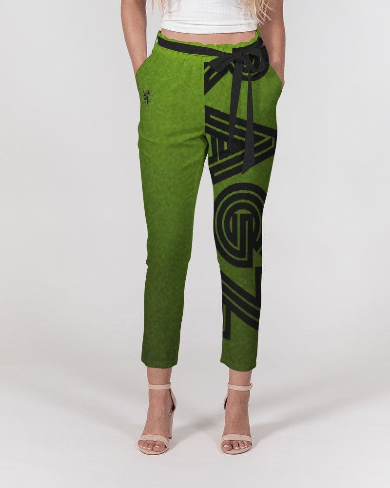 Green Machine Women's Belted Tapered Pants