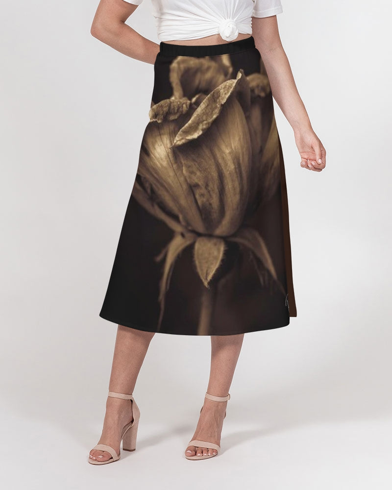 Beauty in darkness Women's A-Line Midi Skirt
