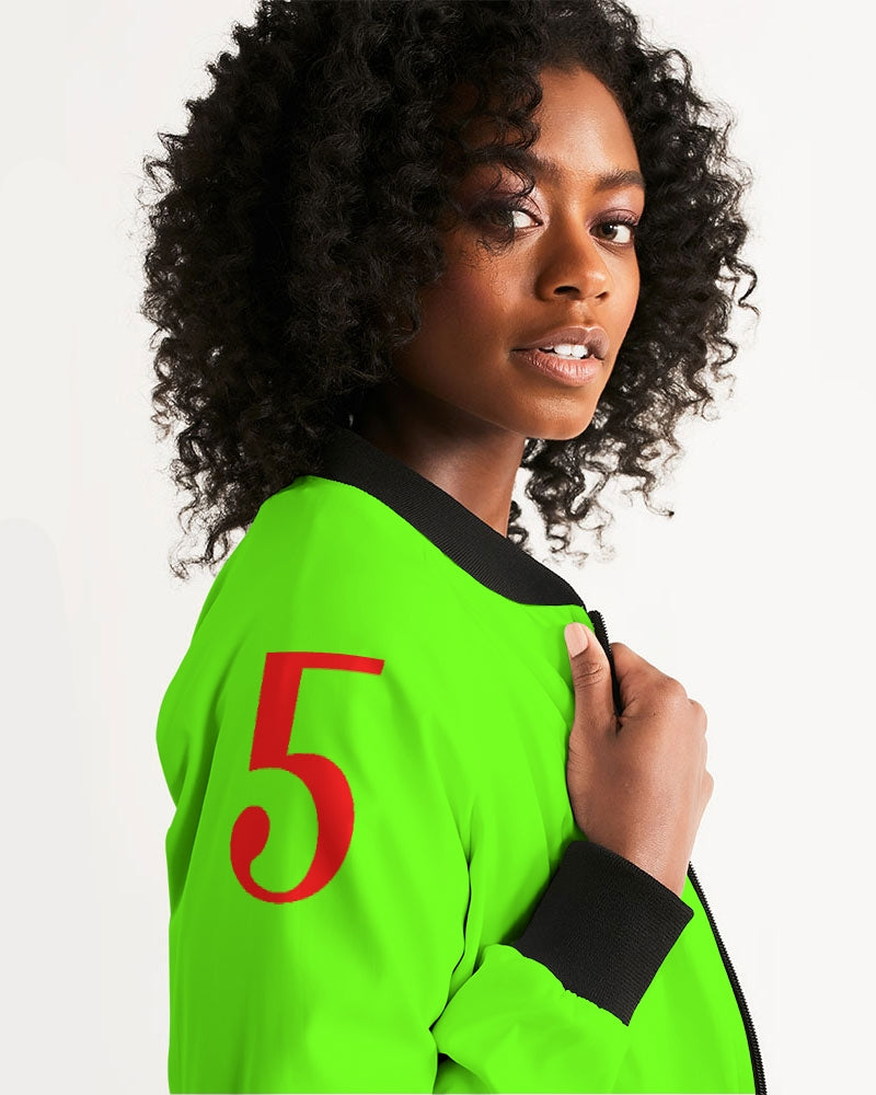 Neon Green Women's Bomber Jacket