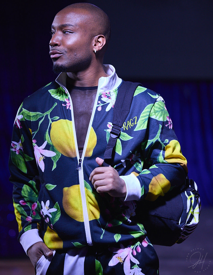 Lemon Flowers Men's Track Jacket