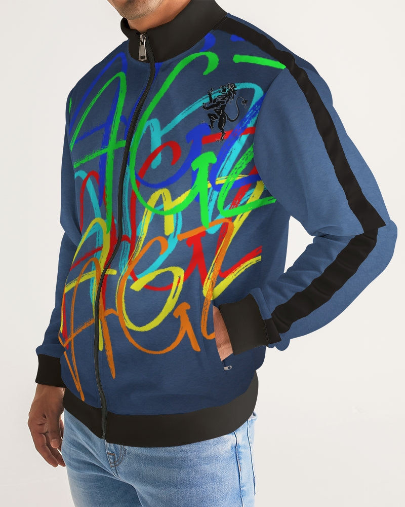 MEN'S STRIPE-SLEEVE TRACK JACKET