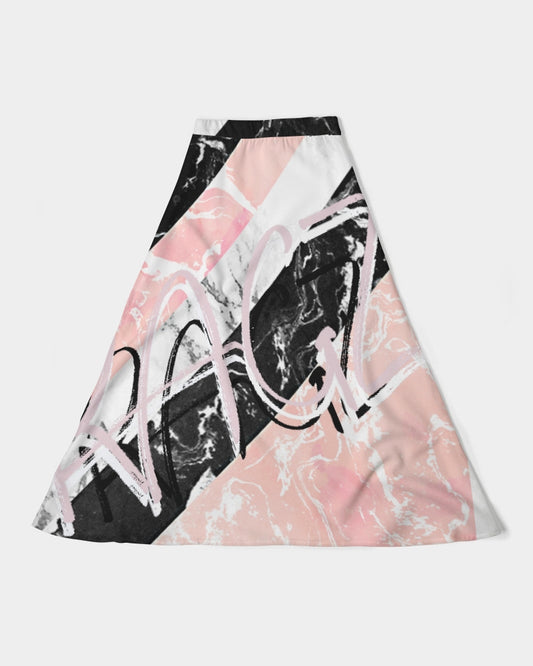Marble Women's A-Line Midi Skirt