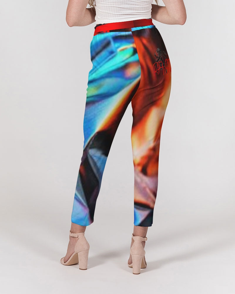 JAZZ1 Women's Belted Tapered Pants