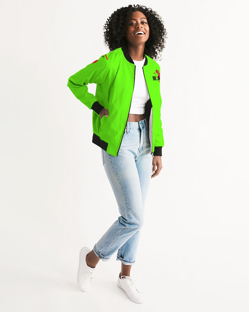 Neon Green Women's Bomber Jacket